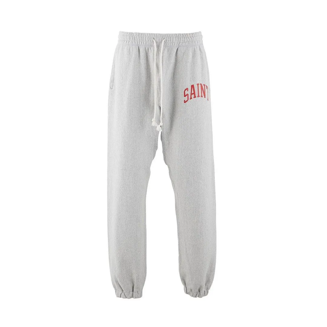 SAINT MICHAEL ARCH SAINT SET PANTS/BLACK The latest SAINT LOGO sweatpants, washed black/gray gray S-XL, custom woven and dyed, black surface and gray bottom fabric, same as the original version, original level straight cracking pulp, original cut and loose fit